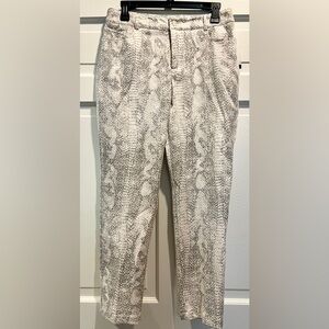 Women's Snake Print Pants - Gray NWT, size 10